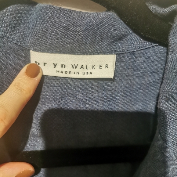 Bryn Walker Blue Button-Up Top - Picture 7 of 12